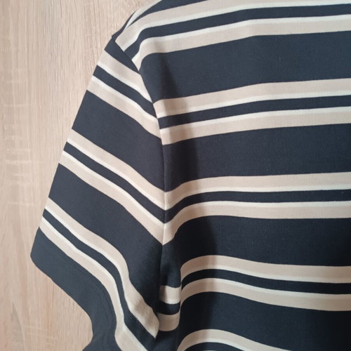 COS Clean Cut T-Shirt Like New Size L Black Beige Stripes