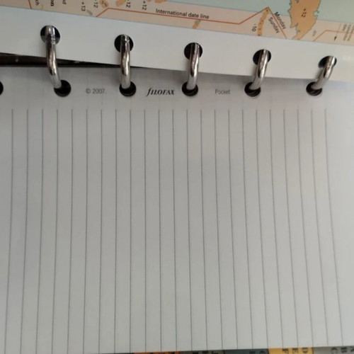 Filofax notebook 14x11 cm like new, olive leather and fabric