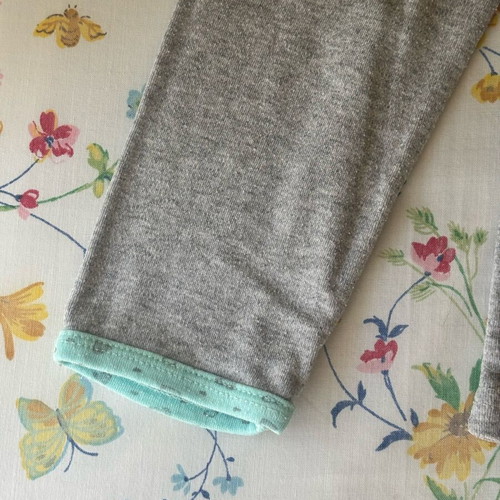 Winter pajamas used, gray and turquoise, size S