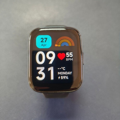 Xiaomi Redmi Watch 3 Active 47mm used, waterproof with heart rate monitor (black)