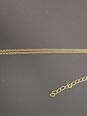 Long necklace with green charm like new