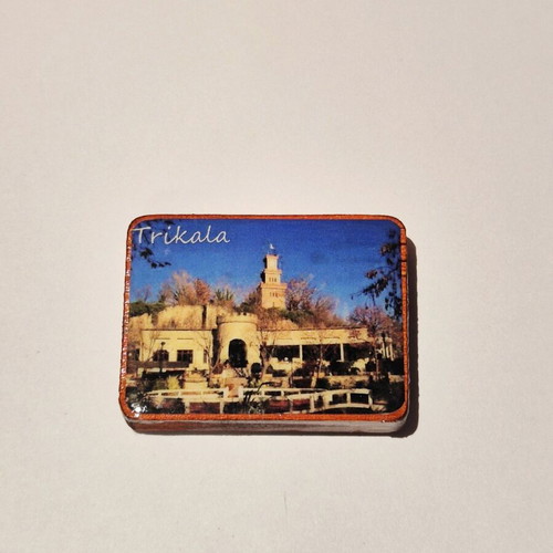 Wooden fridge magnet Trikala new