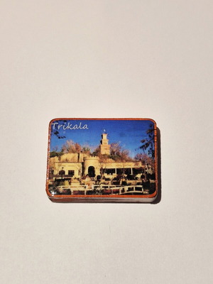 Wooden fridge magnet Trikala new