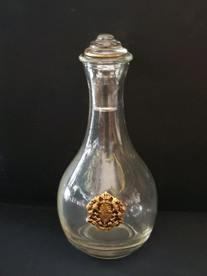 Glass bottle used, height 22.5 cm