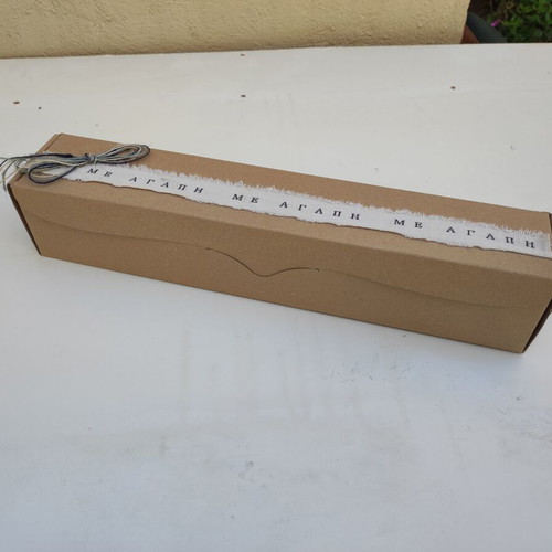 Kraft box decorated for candle new