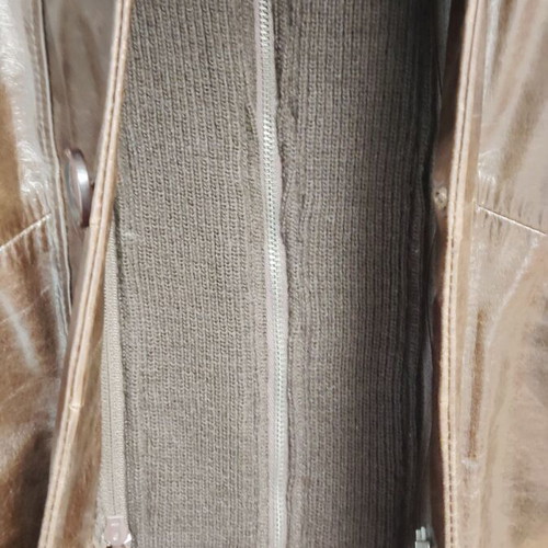 Navy & Green Italia men's brown leather jacket like new size L-XL