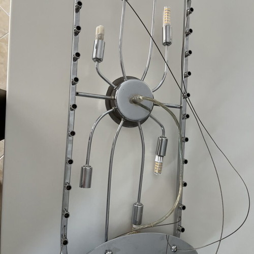 Modern ceiling pendant light with crystal acrylic details like new
