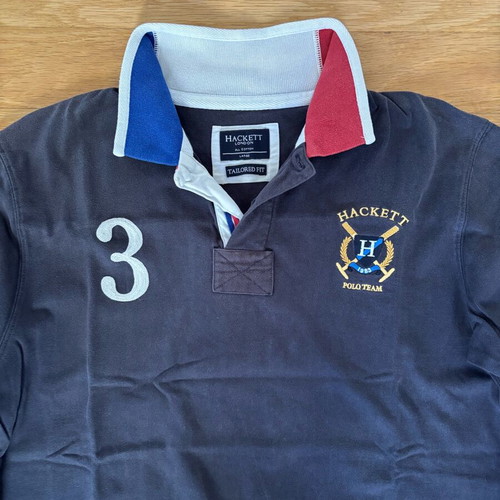 Hackett polo shirt Large like new, blue