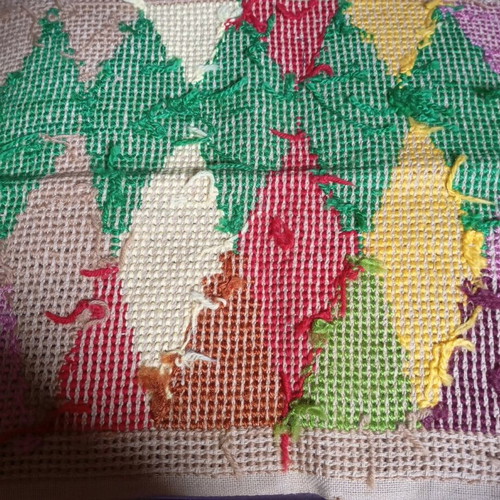 Embroidery for pillow new, vintage pillowcase