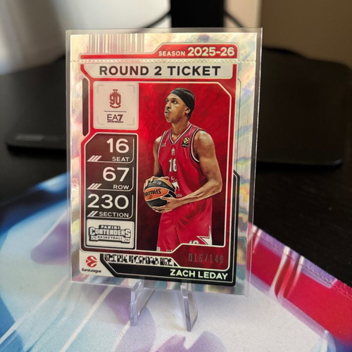 Zach LeDay 2025-26 Contenders EuroLeague Round 2 Ticket Jersey Number Match