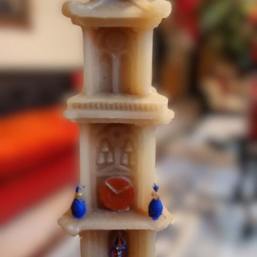 Decorative candle miniature Westertoren Netherlands like new