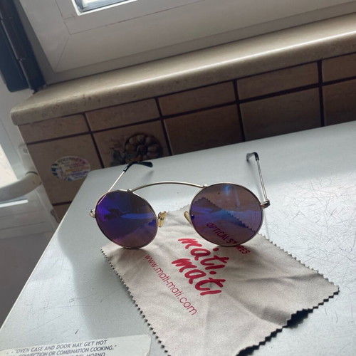 Mati Mati sunglasses like new, blue and gold