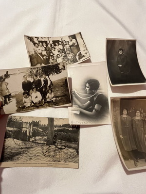 Collectible lot of 6 used historical photos and postcards 1915-1934 Samos & Thessaloniki