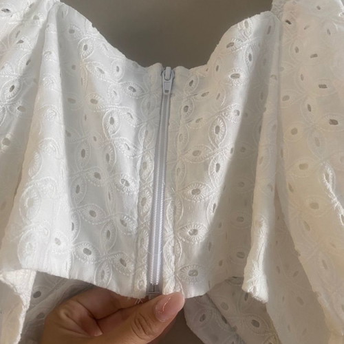 Nanadoo Broderie Top size S new, white cotton