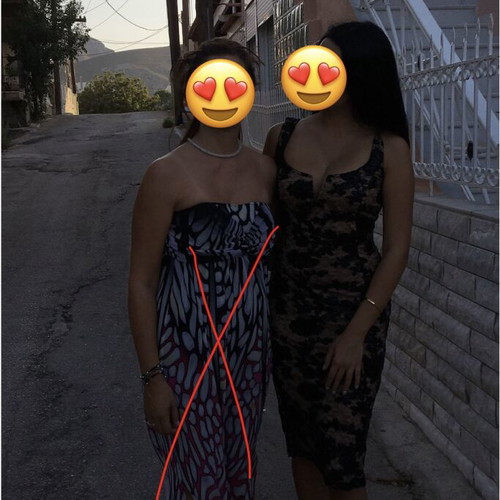 E.makkou evening dress with lace and sequins, black and nude, midi, like new