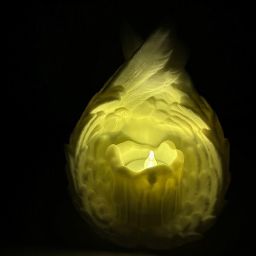 Candle holder for LED candle new with angel wings design