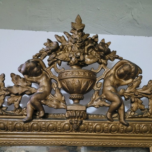 Antique old mirror used with carvings early 20th century