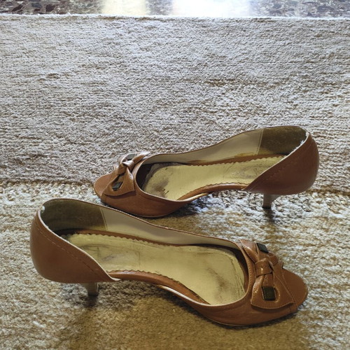 Leather pumps size 40 used, brown, very comfortable