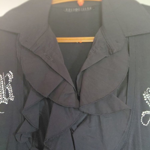 Rosso Disera Y2K Goth Victorian Black Top medium, like new