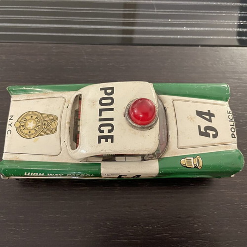 Police Car vintage tin toy Japanese used