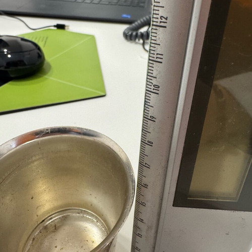 Small religious shot glass with Our Lady of Lourdes like new