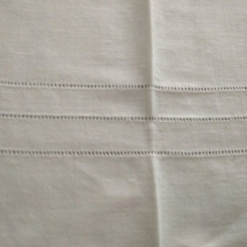 Handmade tablecloth with 6 food napkins, vintage