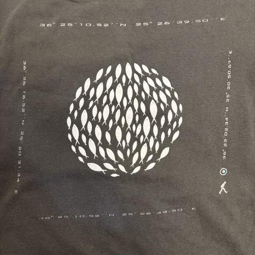 Stedman Unisex Dark Grey Fish Graphic T-Shirt like new, size L