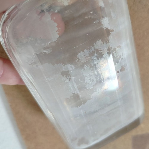Glass bottle from barber set used