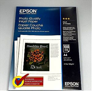 Epson Photo Quality Φωτογραφικό Χαρτί Matte A4 (21x30) 102gr/m² για Εκτυπωτές Inkjet/Laser 100 Φύλλα