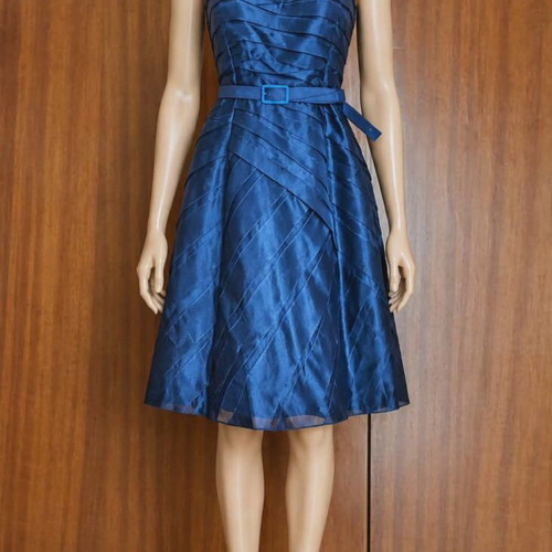 Cocktail dress Hugo Boss navy blue new with spaghetti straps