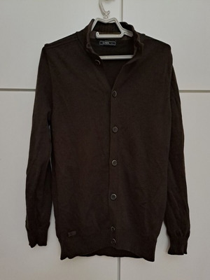 Lacoste wool cardigan used, size 4 medium, brown