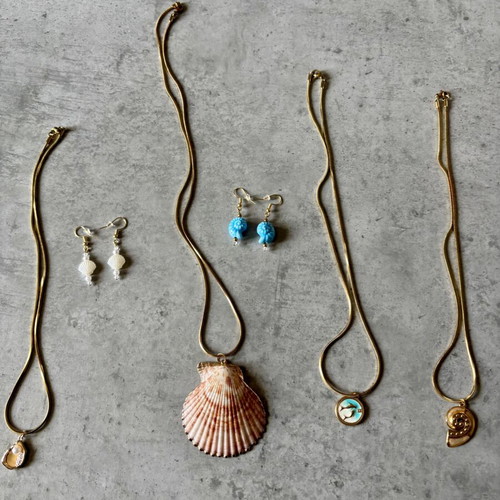Summer jewelry set like new, multicolor, 6 pieces