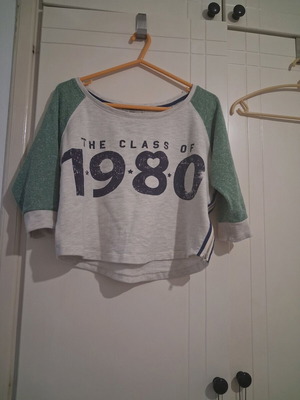 Bershka BSK Crop Sweatshirt Class of 1980 like new, size S