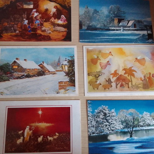Christmas cards for wishes 6 diptych like new