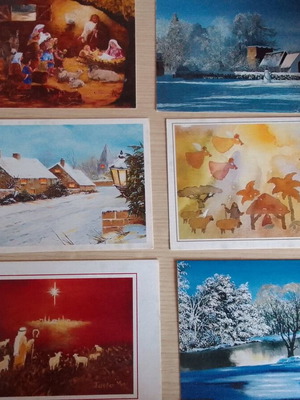Christmas cards for wishes 6 diptych like new