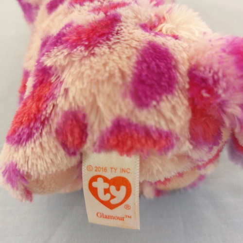 TY Beanie Boos Glamour Pink Purple Leopard plush like new