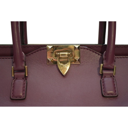 Valentino Garavani Rockstud Small Tote bag like new, plum purple leather