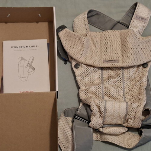 BabyBjörn Mini 3D Mesh Baby Carrier, Pearly Pink