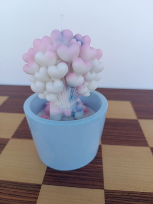Handmade scented candle new, natural wax and porcelain container