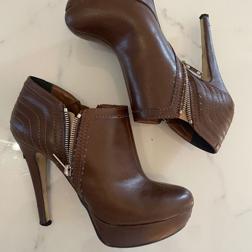 Sante leather ankle boots used, brown, size 38