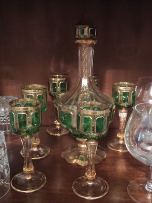 Bohemian crystal drink set new
