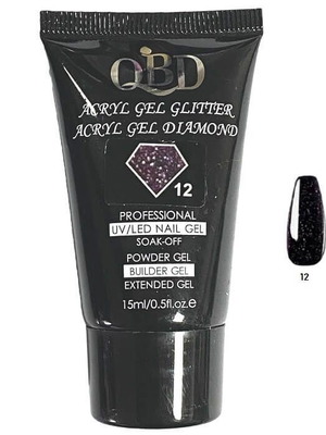 QBD Acrygel UV/LED Diamond Glitter 15ml for Nail Extension