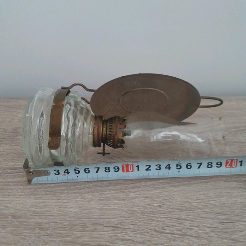 Oil lamp used with thick glass, size 7x19 cm
