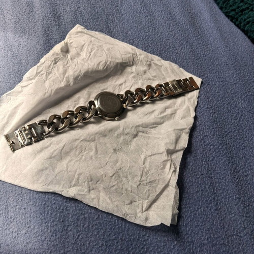 Oozoo women's watch with chain bracelet used, silver tone