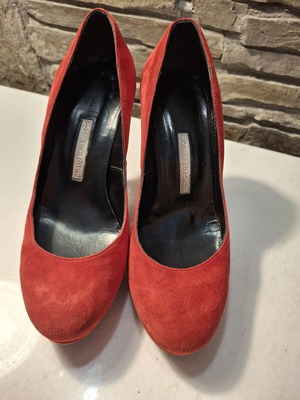 Gianna Kazakou red suede pumps size 38 like new