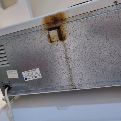 Kendo oven with hotplates used, white 57×35×35