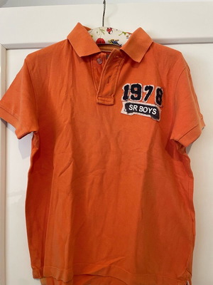 Sprider Boys vintage polo shirt used, orange, size 122 cm