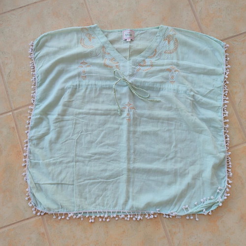 Achilleas Accessorize Kids' Mint Caftan with Pom Poms Used Cotton