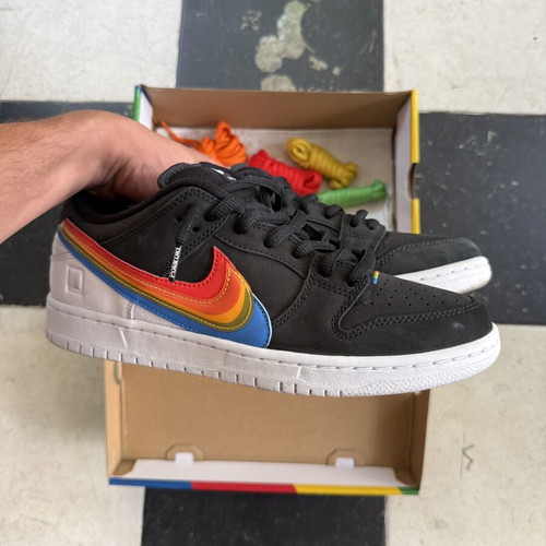 Nike Dunk SB x Polaroid sneakers, size 42.5, black multicolor