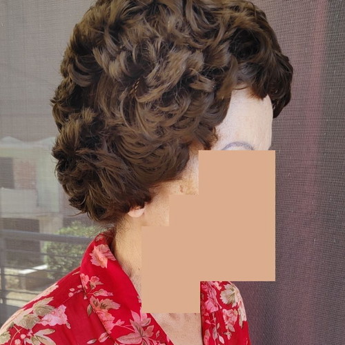 Sea Cap Wig used, soft brown-blonde color